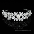 Bijoux de cheveux faits à la main en argent Noble Bling cristal perle de mariée bandeaux de mariage coiffes bijoux femme